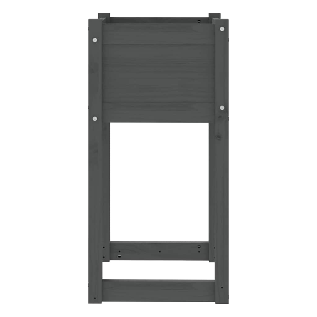 vidaXL Ζαρντινιέρα Γκρι 40x40x81 εκ. από Μασίφ Ξύλο Πεύκου - Image 5
