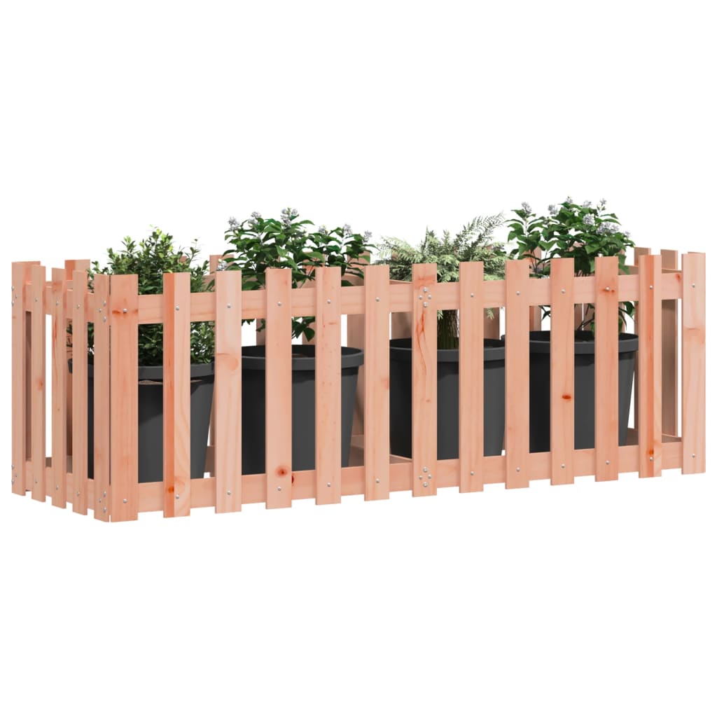 vidaXL Ζαρντινιέρα Υπερυψωμένη Φράχτης 150x50x50 εκ Μασίφ Ψευδοτσούγκα - Image 3