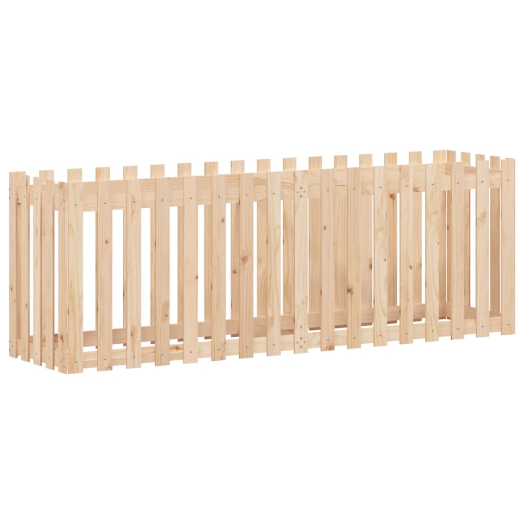 vidaXL Ζαρντινιέρα Υπερυψωμένη Σχ Φράχτη 200 x 50 x 70 εκ. Μασίφ Πεύκο - Image 4