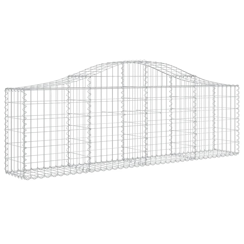 vidaXL Συρματοκιβώτια Τοξωτά 3 τεμ. 200x30x60/80 εκ. Γαλβαν. Ατσάλι - Image 3