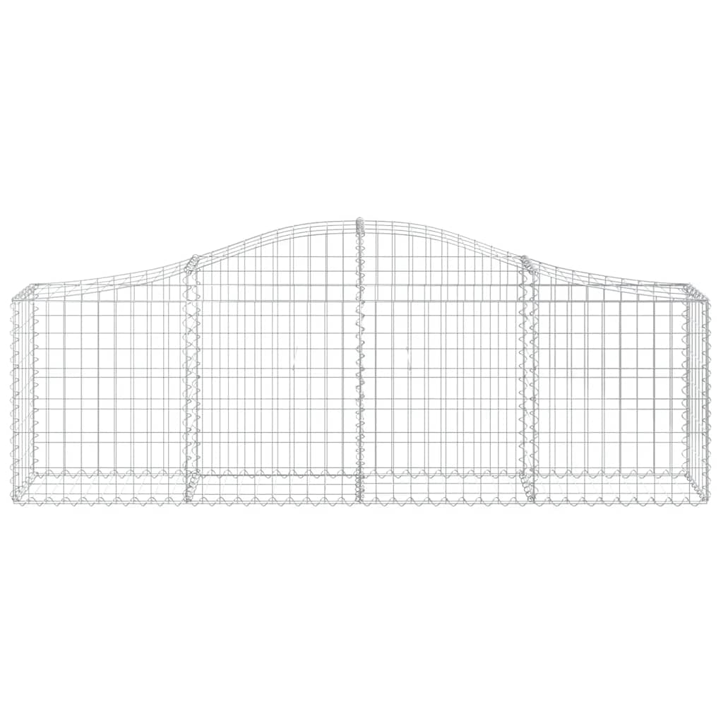 vidaXL Συρματοκιβώτια Τοξωτά 3 τεμ. 200x30x60/80 εκ. Γαλβαν. Ατσάλι - Image 4