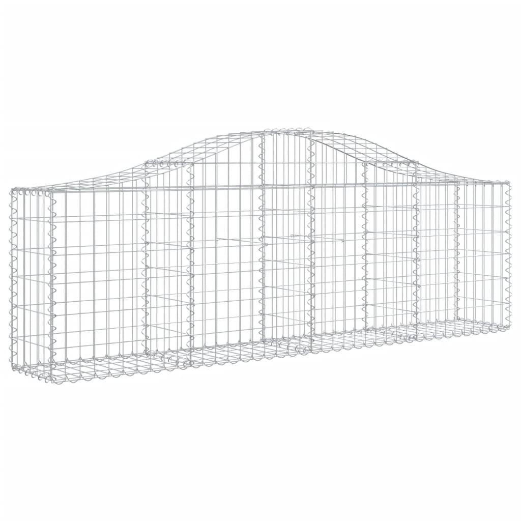 vidaXL Συρματοκιβώτια Τοξωτά 6 τεμ. 200x30x60/80 εκ. Γαλβαν. Ατσάλι - Image 3