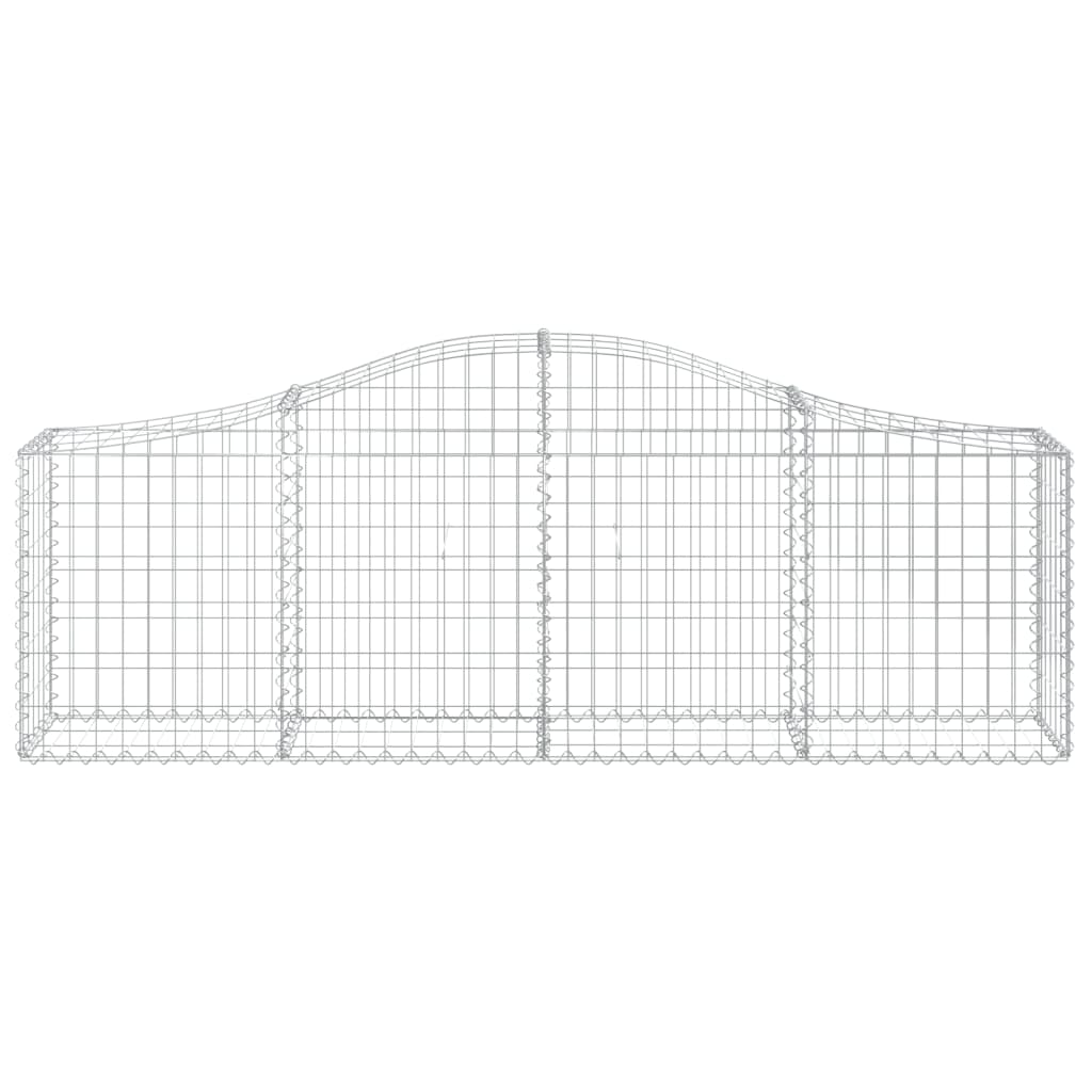 vidaXL Συρματοκιβώτια Τοξωτά 6 τεμ. 200x30x60/80 εκ. Γαλβαν. Ατσάλι - Image 4