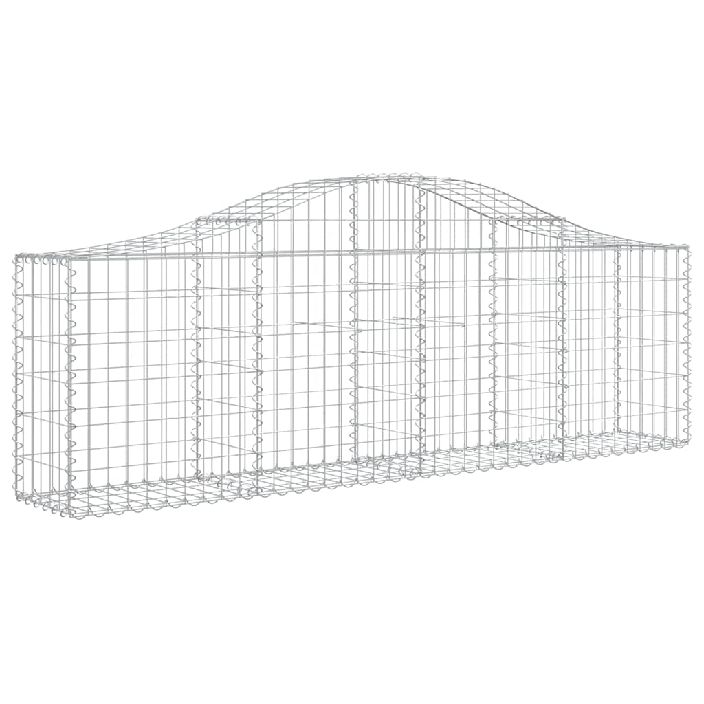 vidaXL Συρματοκιβώτια Τοξωτά 10 τεμ. 200x30x60/80 εκ. Γαλβαν. Ατσάλι - Image 3