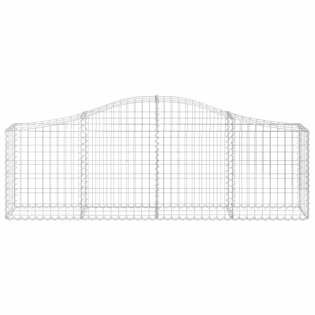 vidaXL Συρματοκιβώτια Τοξωτά 10 τεμ. 200x30x60/80 εκ. Γαλβαν. Ατσάλι - Image 4