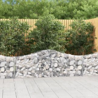 vidaXL Συρματοκιβώτια Τοξωτά 14 τεμ. 200x30x60/80 εκ. Γαλβαν. Ατσάλι