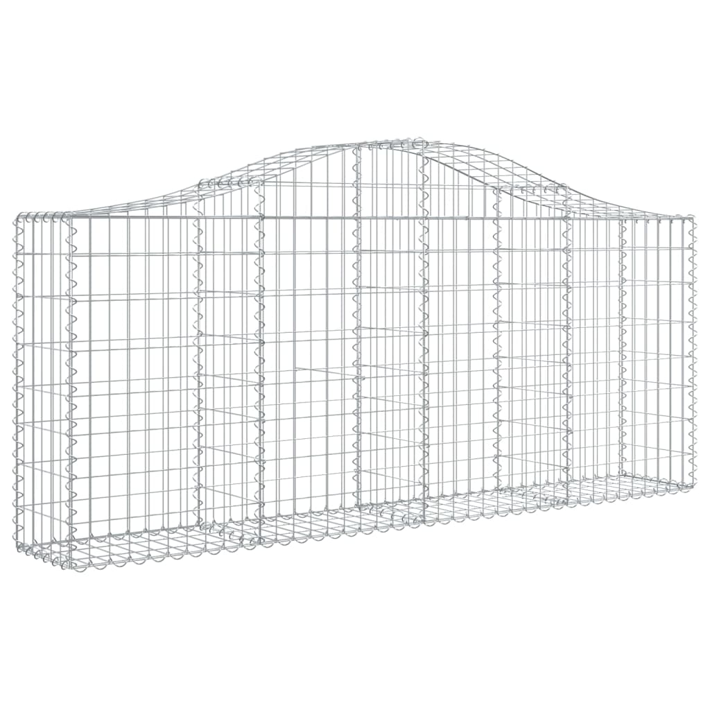 vidaXL Συρματοκιβώτια Τοξωτά 3 τεμ. 200x30x80/100 εκ. Γαλβαν. Ατσάλι - Image 3