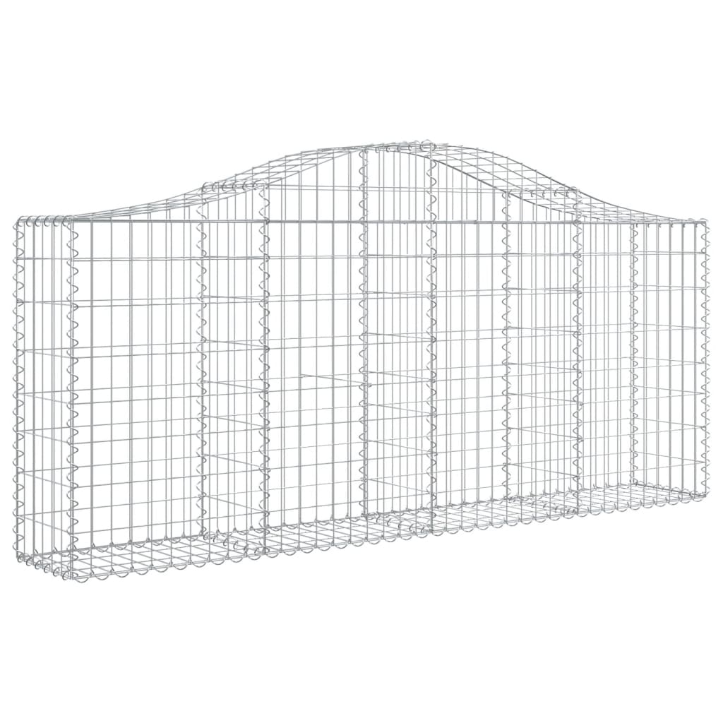 vidaXL Συρματοκιβώτια Τοξωτά 6 τεμ. 200x30x80/100 εκ. Γαλβαν. Ατσάλι - Image 3