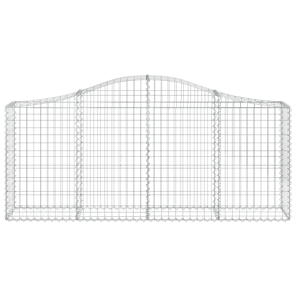 vidaXL Συρματοκιβώτια Τοξωτά 6 τεμ. 200x30x80/100 εκ. Γαλβαν. Ατσάλι - Image 4