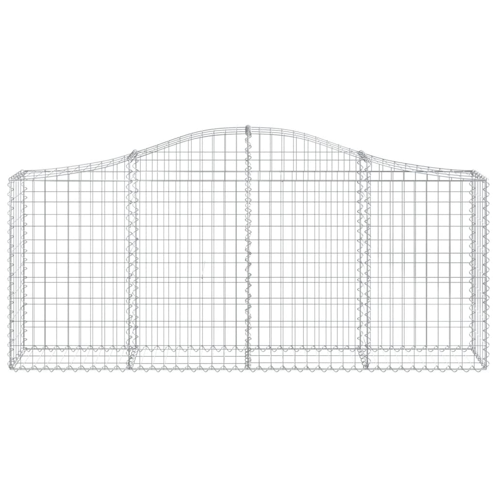 vidaXL Συρματοκιβώτια Τοξωτά 10 τεμ. 200x30x80/100 εκ. Γαλβαν. Ατσάλι - Image 4