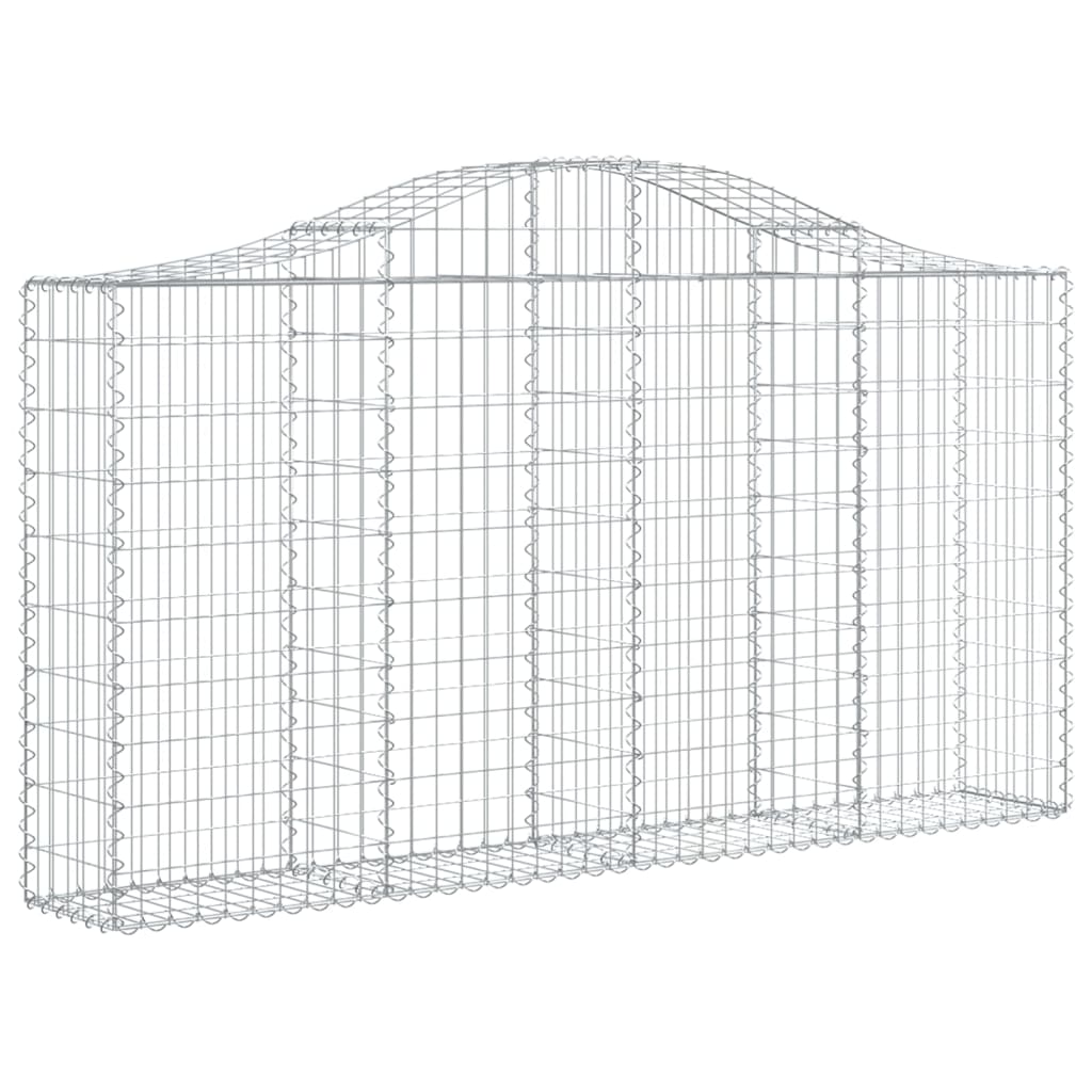 vidaXL Συρματοκιβώτια Τοξωτά 3 τεμ. 200x30x100/120 εκ. Γαλβαν. Ατσάλι - Image 3
