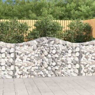 vidaXL Συρματοκιβώτια Τοξωτά 18 τεμ. 200x30x100/120 εκ. Γαλβαν. Ατσάλι