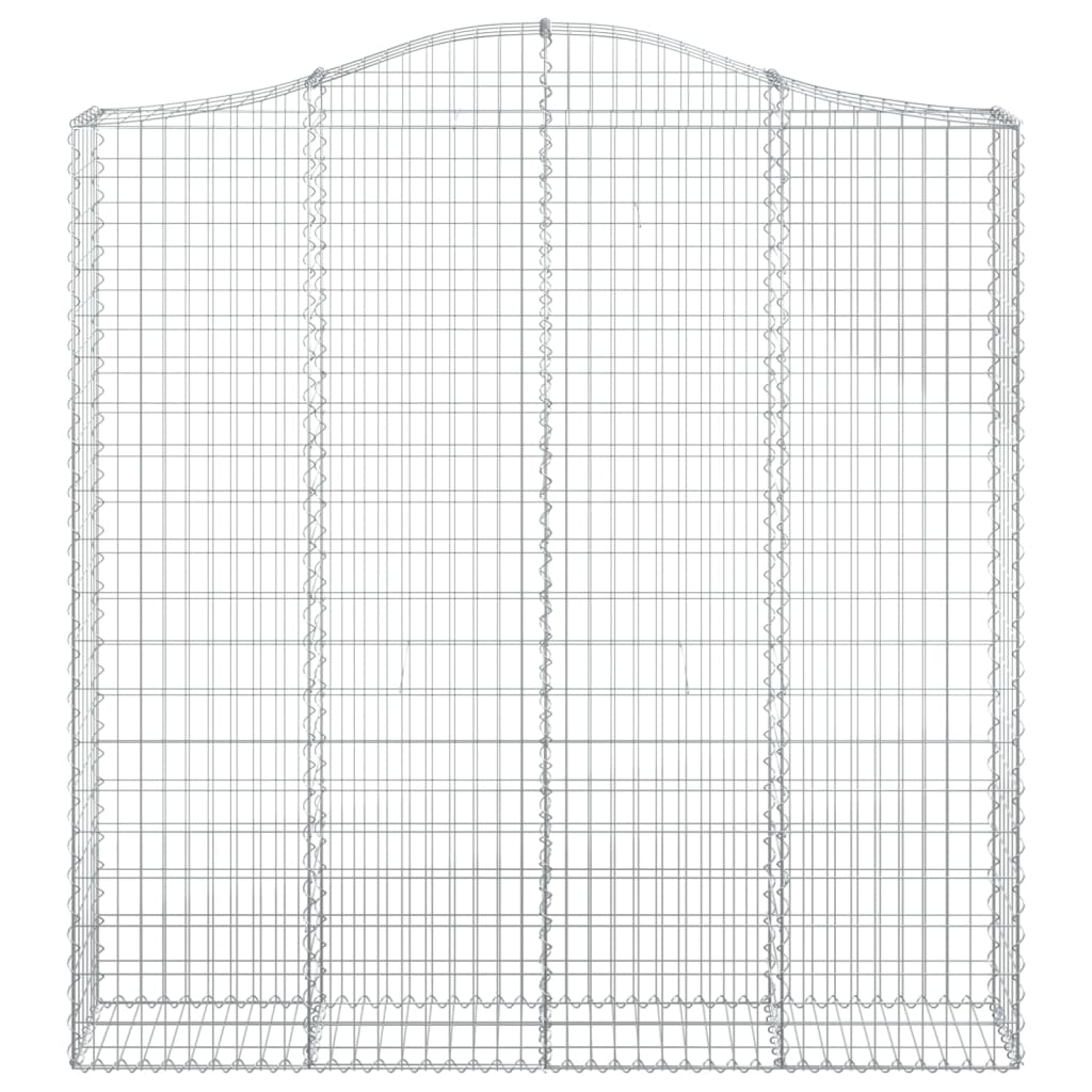 vidaXL Συρματοκιβώτια Τοξωτά 2 τεμ. 200x30x200/220 εκ. Γαλβαν. Ατσάλι - Image 4