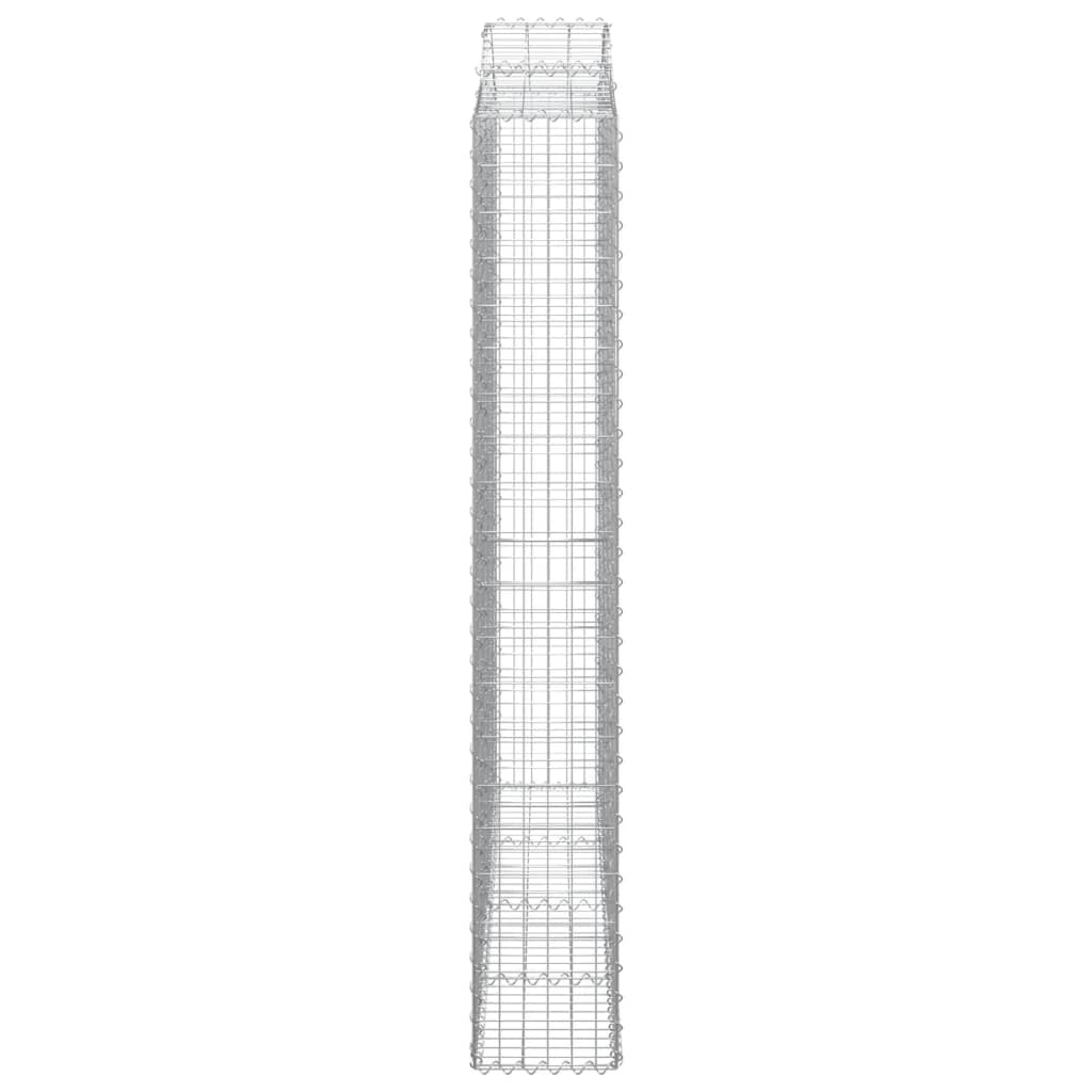 vidaXL Συρματοκιβώτια Τοξωτά 2 τεμ. 200x30x200/220 εκ. Γαλβαν. Ατσάλι - Image 5