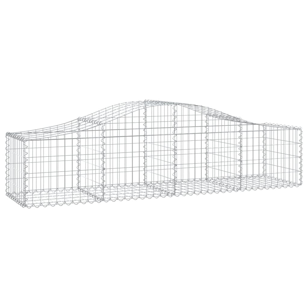 vidaXL Συρματοκιβώτια Τοξωτά 2 τεμ. 200x50x40/60 εκ. Γαλβαν. Ατσάλι - Image 3