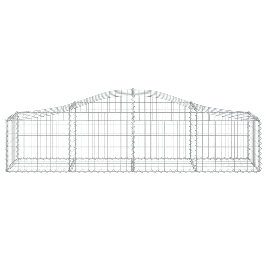 vidaXL Συρματοκιβώτια Τοξωτά 2 τεμ. 200x50x40/60 εκ. Γαλβαν. Ατσάλι - Image 4