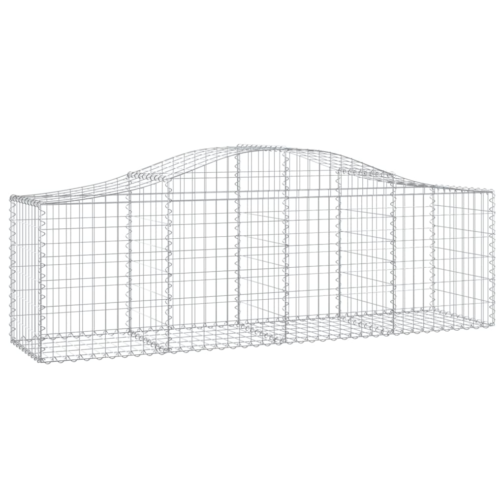 vidaXL Συρματοκιβώτια Τοξωτά 4 τεμ. 200x50x60/80 εκ. Γαλβαν. Ατσάλι - Image 3