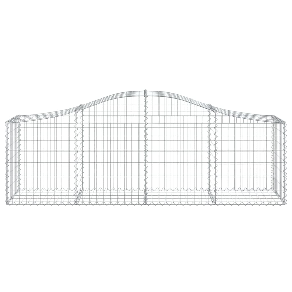 vidaXL Συρματοκιβώτια Τοξωτά 4 τεμ. 200x50x60/80 εκ. Γαλβαν. Ατσάλι - Image 4