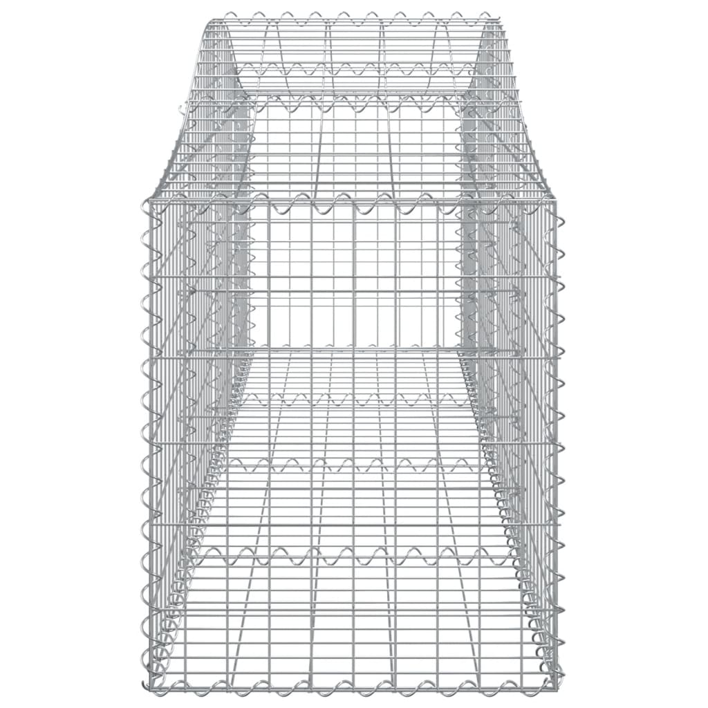 vidaXL Συρματοκιβώτια Τοξωτά 4 τεμ. 200x50x60/80 εκ. Γαλβαν. Ατσάλι - Image 5