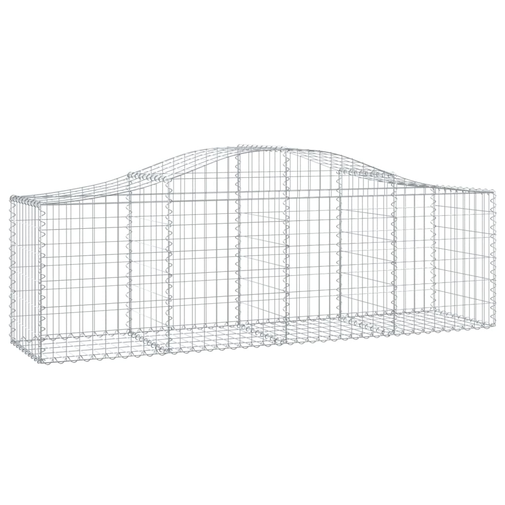 vidaXL Συρματοκιβώτια Τοξωτά 5 τεμ. 200x50x60/80 εκ. Γαλβαν. Ατσάλι - Image 3