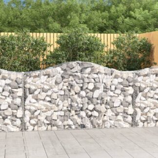vidaXL Συρματοκιβώτια Τοξωτά 10 τεμ. 200x50x100/120 εκ. Γαλβαν. Ατσάλι