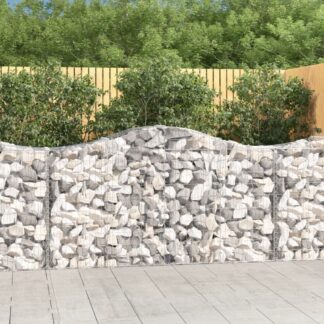 vidaXL Συρματοκιβώτια Τοξωτά 11 τεμ. 200x50x100/120 εκ. Γαλβαν. Ατσάλι