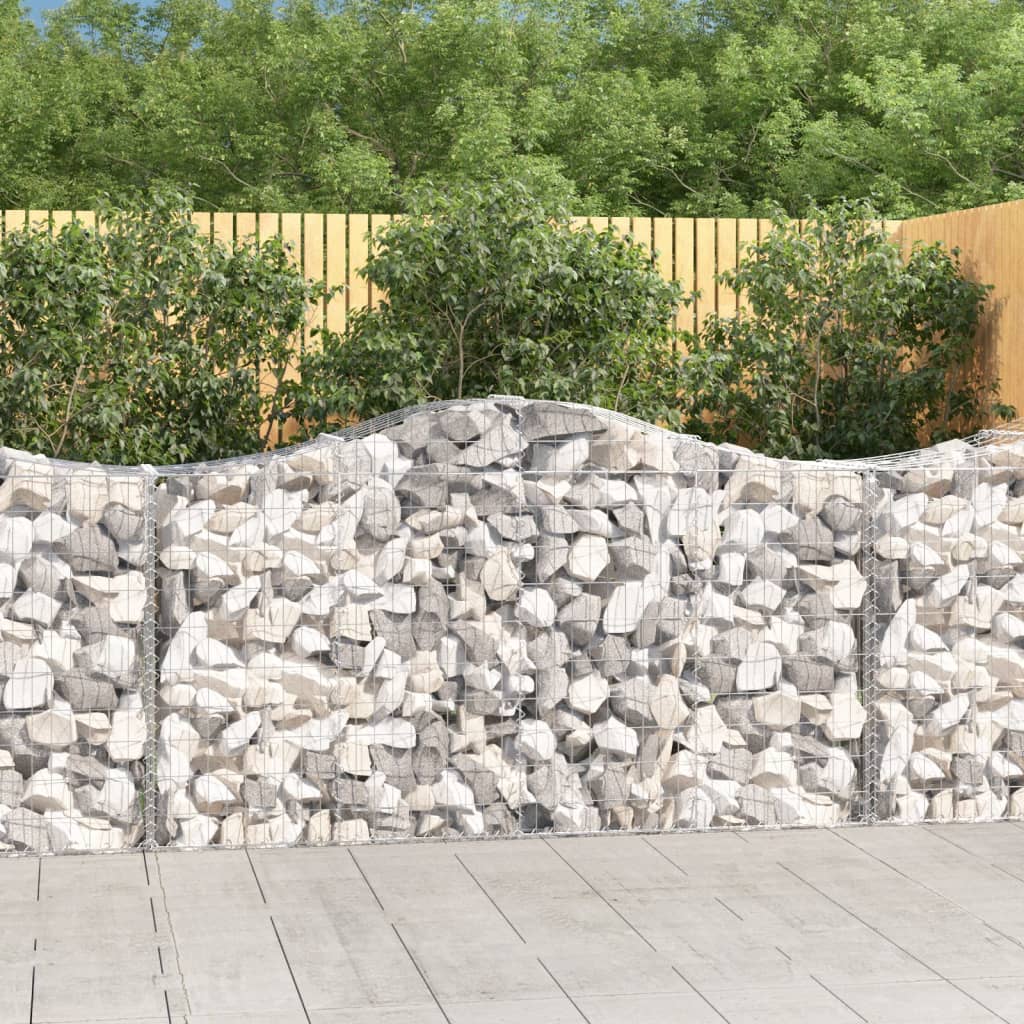 vidaXL Συρματοκιβώτια Τοξωτά 30 τεμ. 200x50x100/120 εκ. Γαλβαν. Ατσάλι