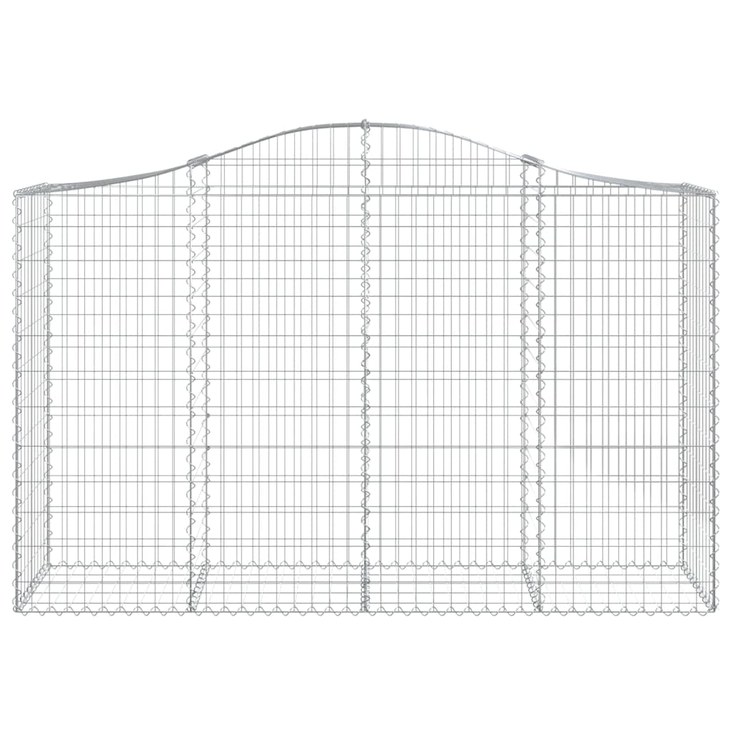 vidaXL Συρματοκιβώτια Τοξωτά 4 τεμ. 200x50x120/140 εκ. Γαλβαν. Ατσάλι - Image 4