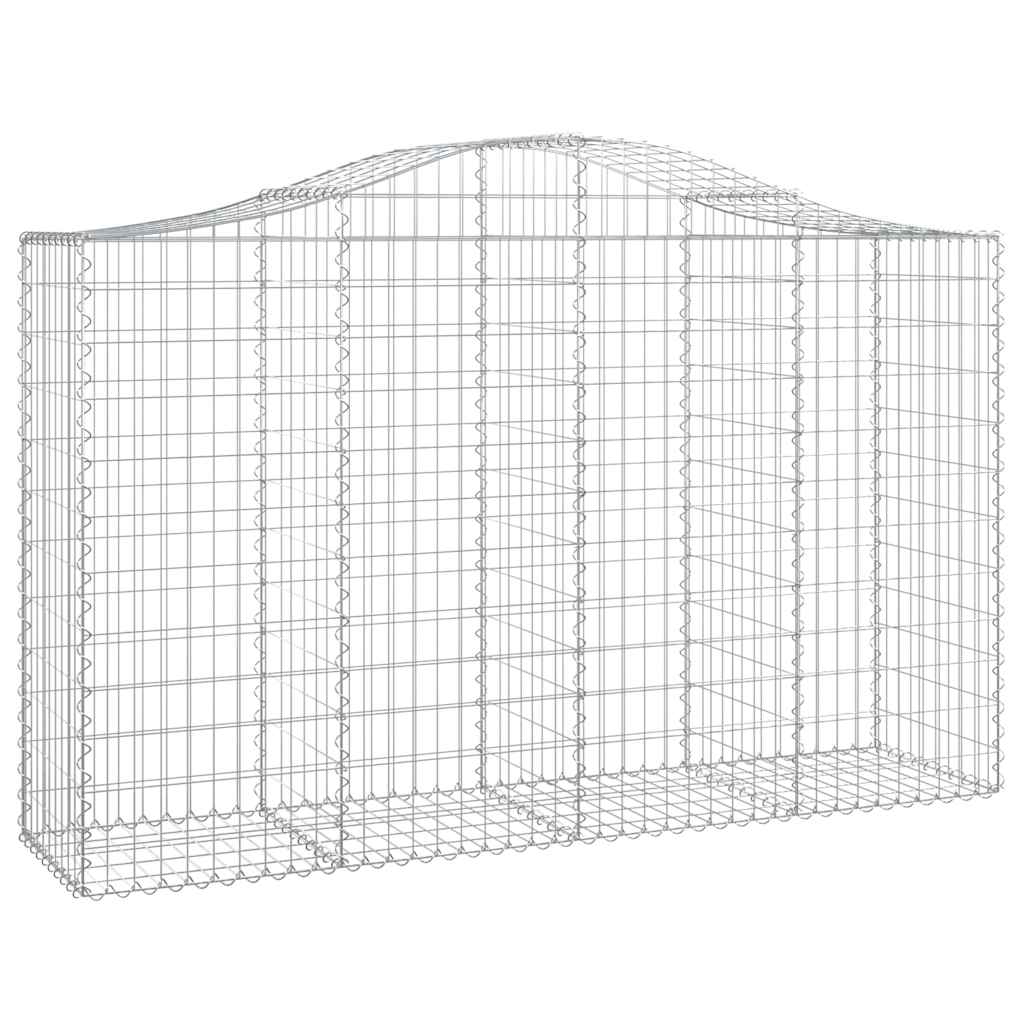vidaXL Συρματοκιβώτια Τοξωτά 8 τεμ. 200x50x120/140 εκ. Γαλβαν. Ατσάλι - Image 3