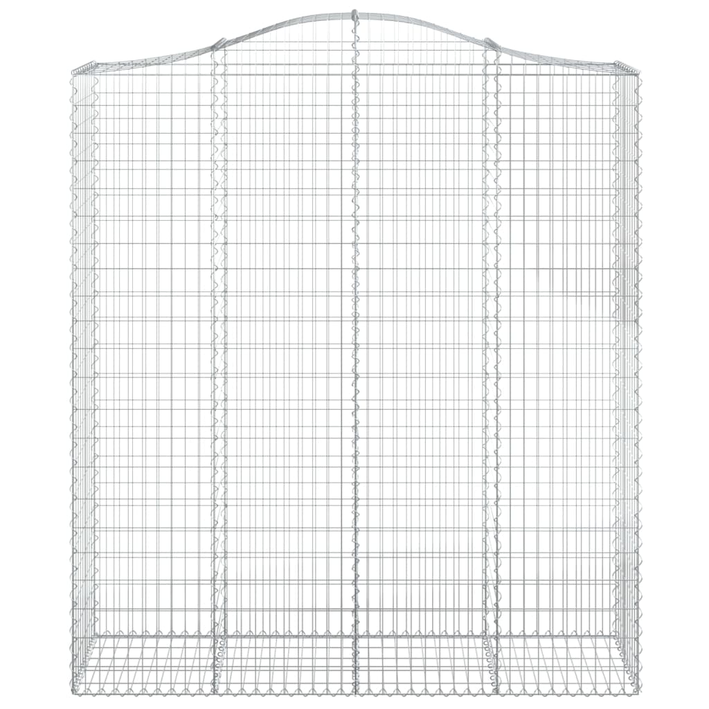 vidaXL Συρματοκιβώτια Τοξωτά 2 τεμ. 200x50x220/240 εκ. Γαλβαν. Ατσάλι - Image 4