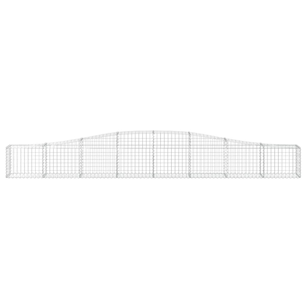 vidaXL Συρματοκιβώτια Τοξωτά 3 τεμ. 400x30x40/60 εκ. Γαλβαν. Ατσάλι - Image 4