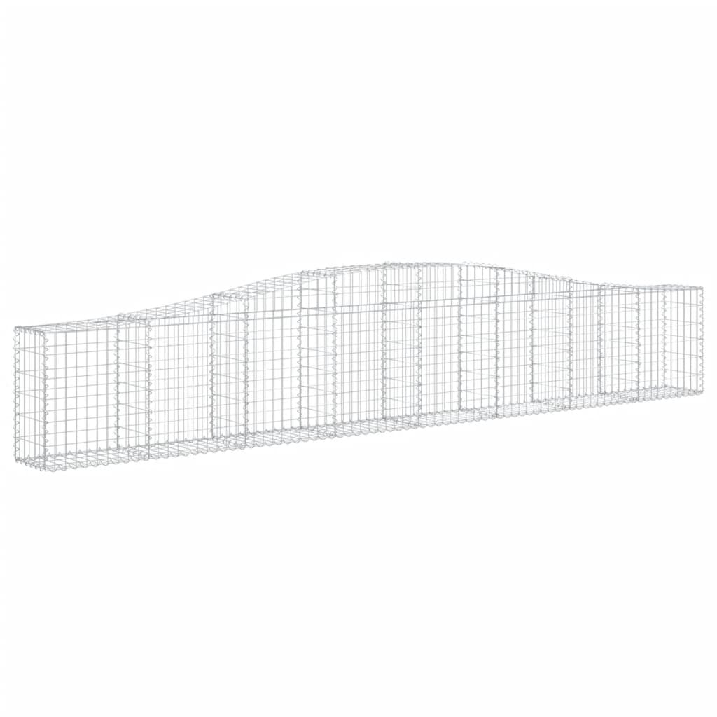 vidaXL Συρματοκιβώτια Τοξωτά 4 τεμ. 400x30x60/80 εκ. Γαλβαν. Ατσάλι - Image 3
