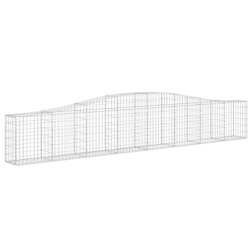 vidaXL Συρματοκιβώτια Τοξωτά 9 τεμ. 400x30x60/80 εκ. Γαλβαν. Ατσάλι - Image 3