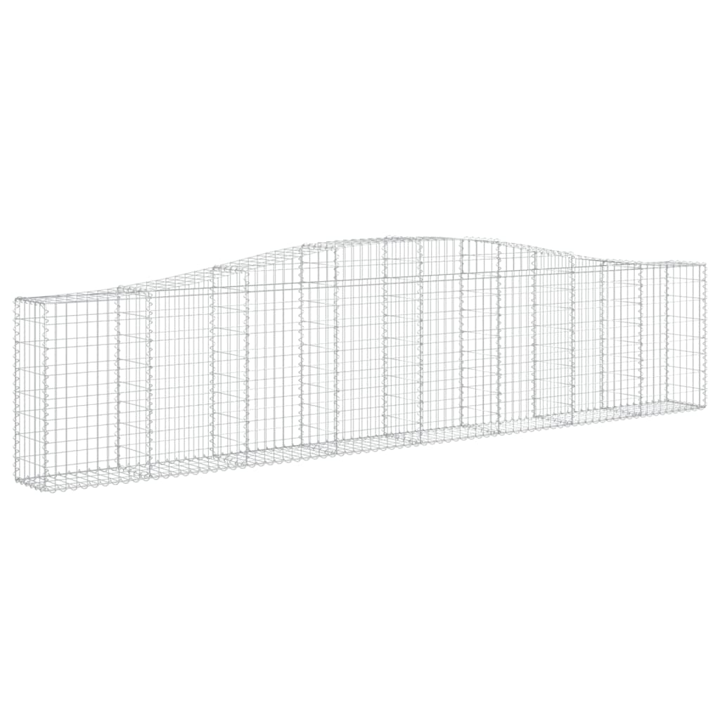 vidaXL Συρματοκιβώτια Τοξωτά 2 τεμ. 400x30x80/100 εκ. Γαλβαν. Ατσάλι - Image 3