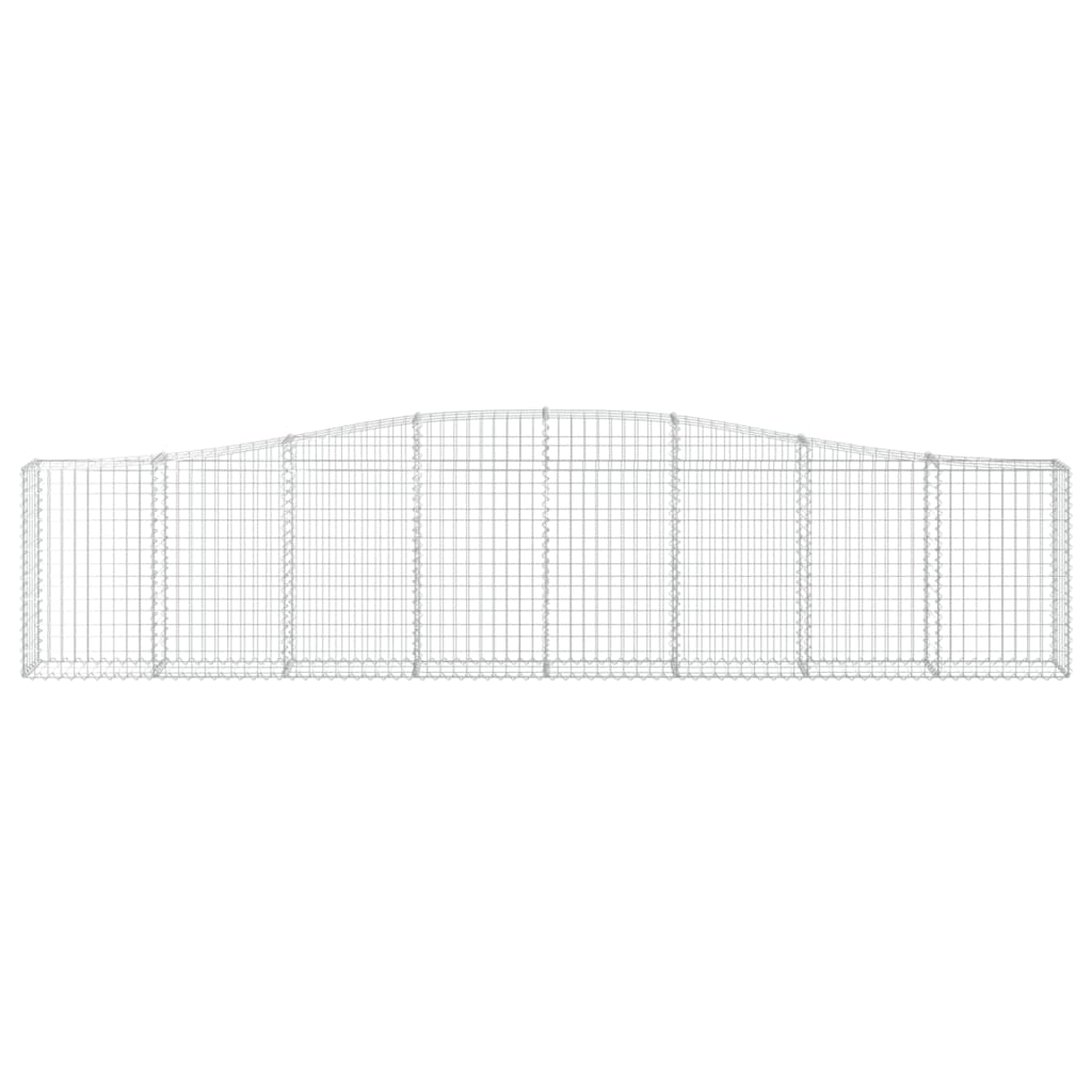 vidaXL Συρματοκιβώτια Τοξωτά 2 τεμ. 400x30x80/100 εκ. Γαλβαν. Ατσάλι - Image 4
