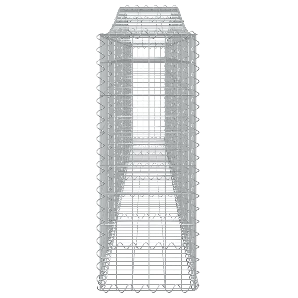 vidaXL Συρματοκιβώτια Τοξωτά 2 τεμ. 400x30x80/100 εκ. Γαλβαν. Ατσάλι - Image 5