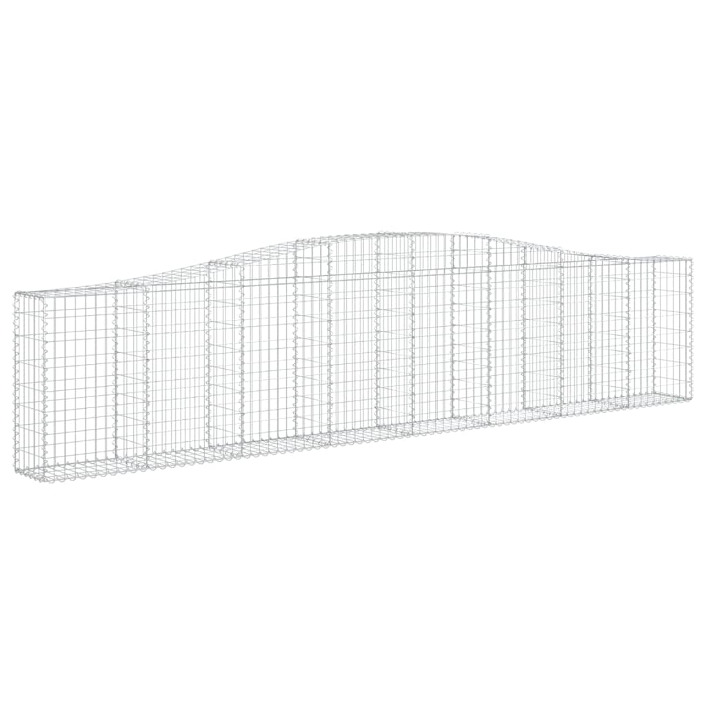 vidaXL Συρματοκιβώτια Τοξωτά 3 τεμ. 400x30x80/100 εκ. Γαλβαν. Ατσάλι - Image 3