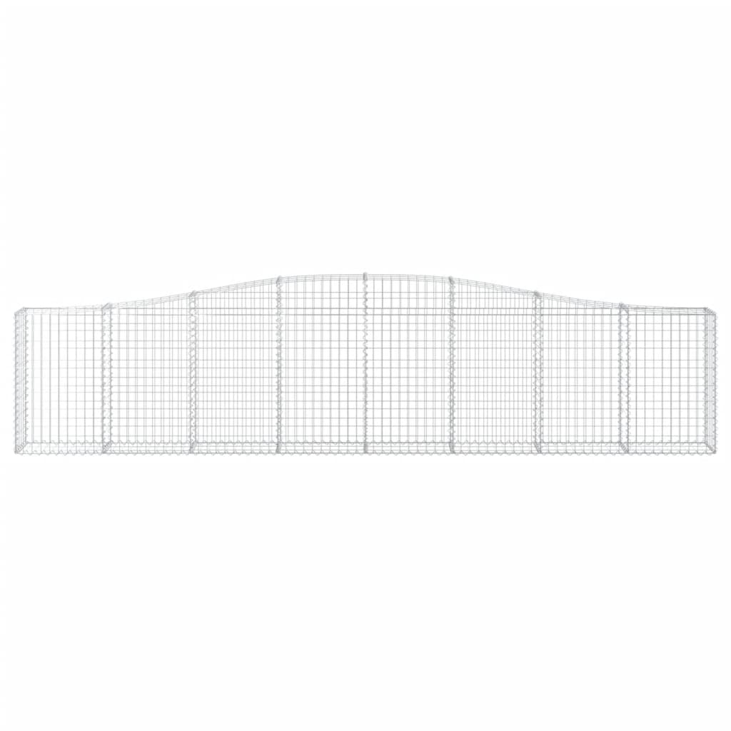 vidaXL Συρματοκιβώτια Τοξωτά 3 τεμ. 400x30x80/100 εκ. Γαλβαν. Ατσάλι - Image 4