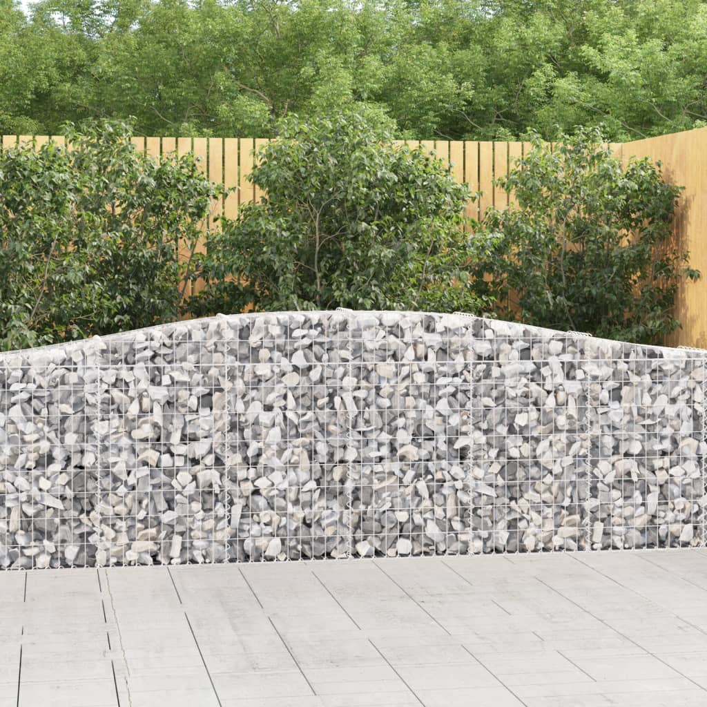 vidaXL Συρματοκιβώτια Τοξωτά 5 τεμ. 400x30x80/100 εκ. Γαλβαν. Ατσάλι