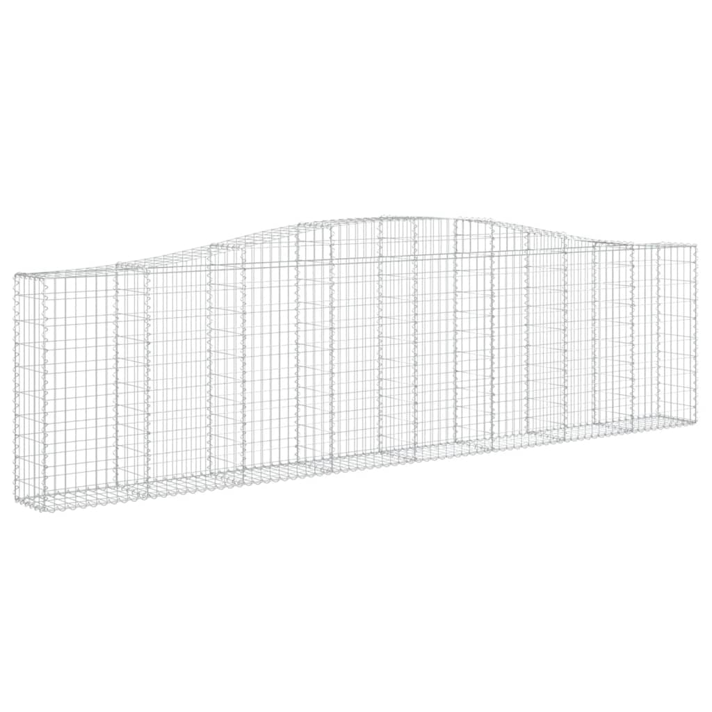 vidaXL Συρματοκιβώτια Τοξωτά 2 τεμ. 400x30x100/120 εκ. Γαλβαν. Ατσάλι - Image 3