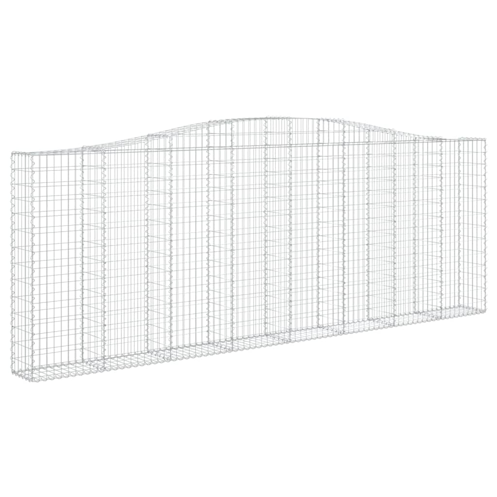 vidaXL Συρματοκιβώτια Τοξωτά 7 τεμ. 400x30x140/160 εκ. Γαλβαν. Ατσάλι - Image 3