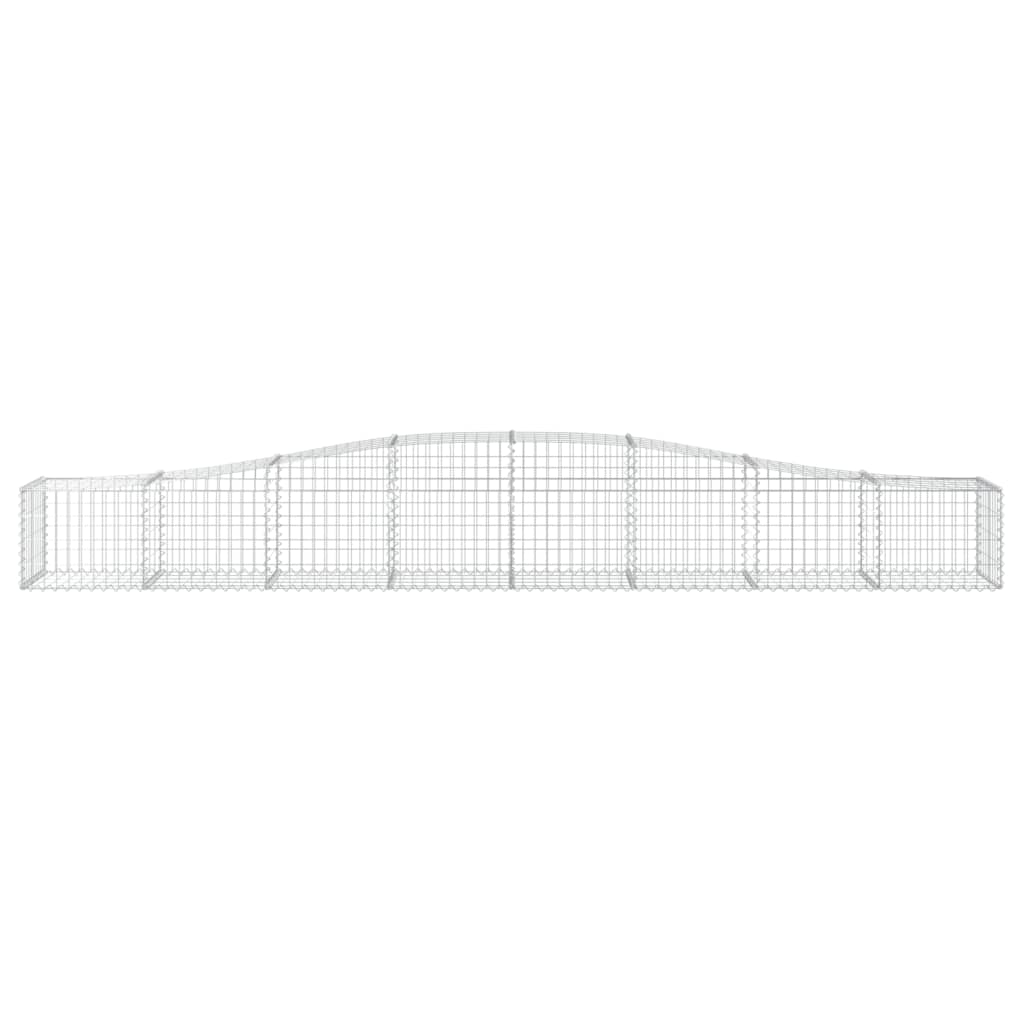 vidaXL Συρματοκιβώτια Τοξωτά 2 τεμ. 400x50x40/60 εκ. Γαλβαν. Ατσάλι - Image 4
