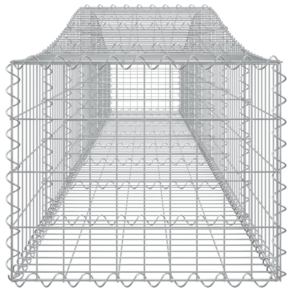 vidaXL Συρματοκιβώτια Τοξωτά 2 τεμ. 400x50x40/60 εκ. Γαλβαν. Ατσάλι - Image 5