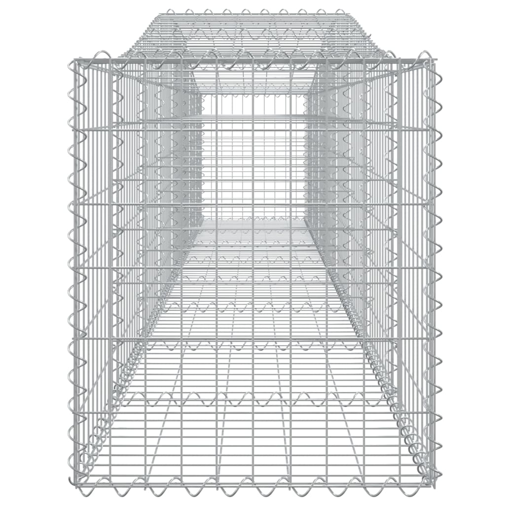 vidaXL Συρματοκιβώτια Τοξωτά 2 τεμ. 400x50x60/80 εκ. Γαλβαν. Ατσάλι - Image 5