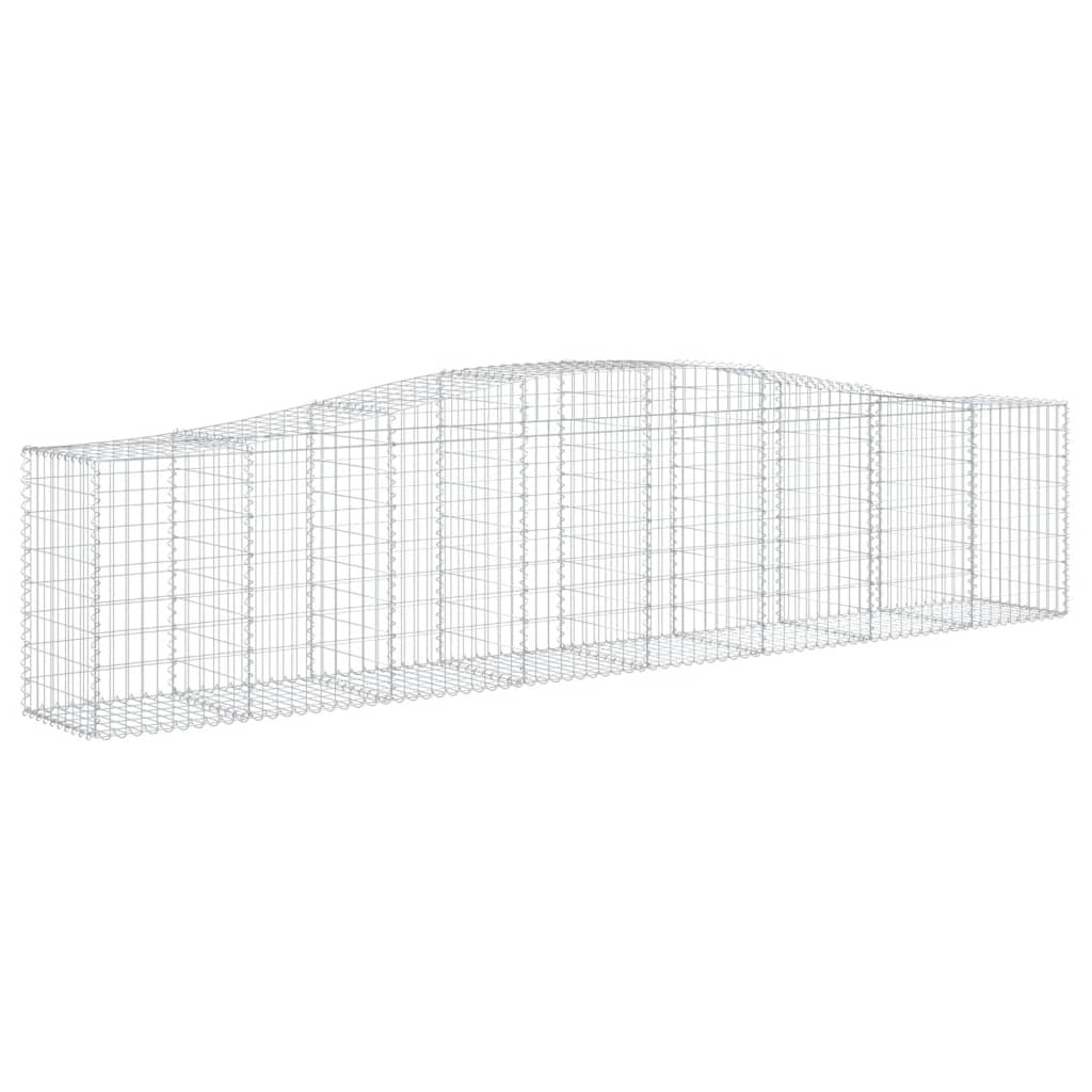 vidaXL Συρματοκιβώτια Τοξωτά 4 τεμ. 400x50x80/100 εκ. Γαλβαν. Ατσάλι - Image 3
