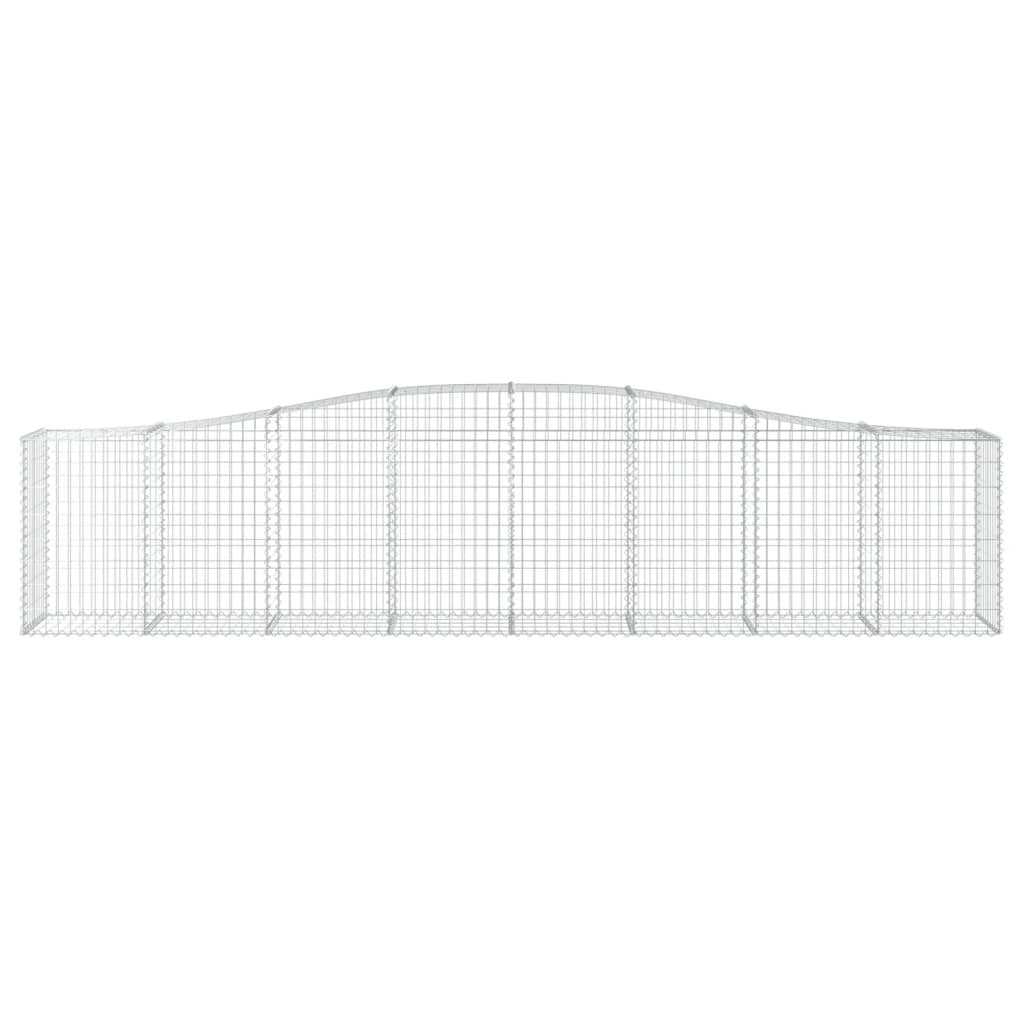 vidaXL Συρματοκιβώτια Τοξωτά 4 τεμ. 400x50x80/100 εκ. Γαλβαν. Ατσάλι - Image 4