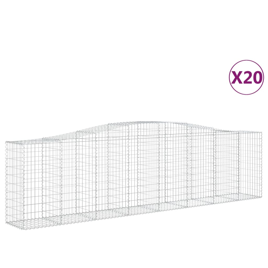 vidaXL Συρματοκιβώτια Τοξωτά 20 τεμ. 400x50x100/120 εκ. Γαλβαν. Ατσάλι - Image 2