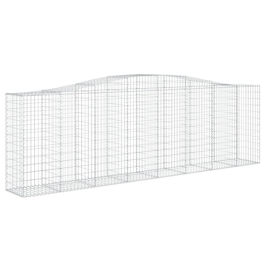 vidaXL Συρματοκιβώτια Τοξωτά 4 τεμ. 400x50x120/140 εκ. Γαλβαν. Ατσάλι - Image 3