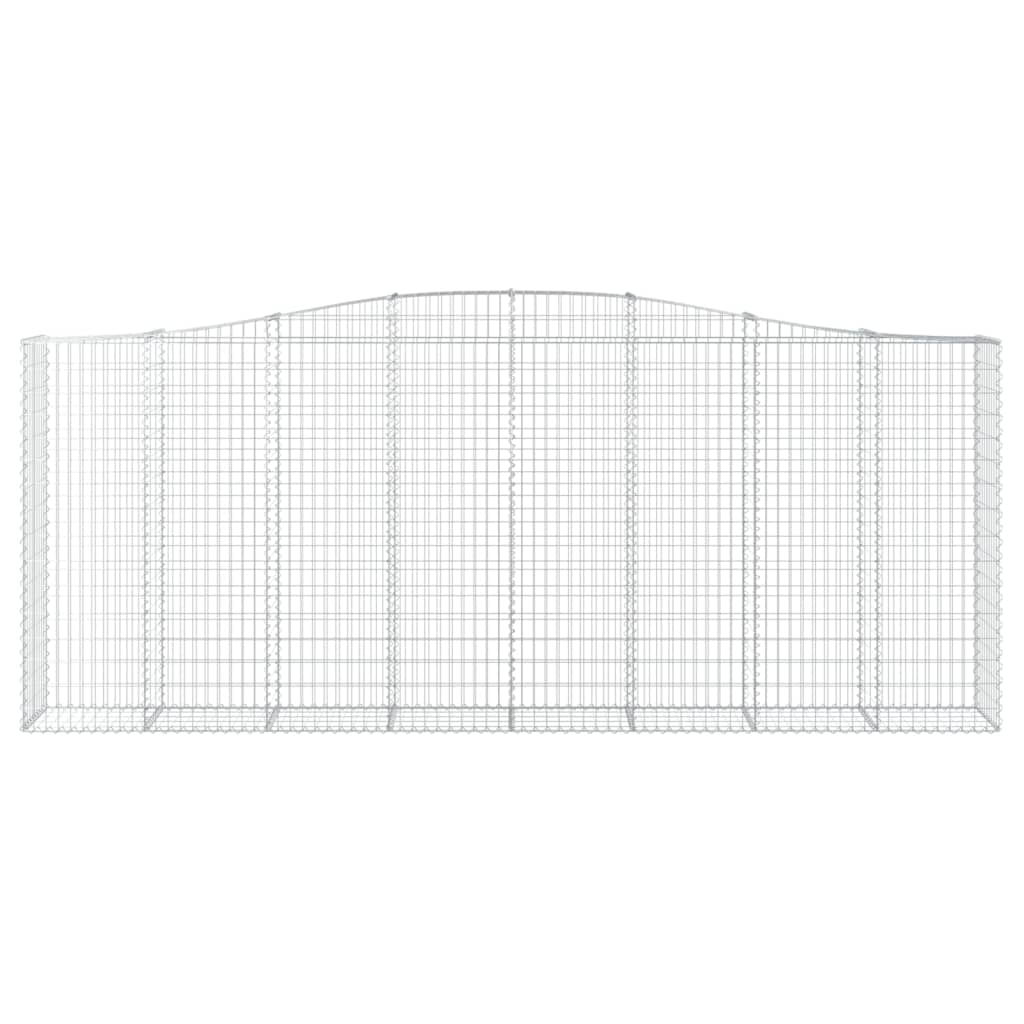 vidaXL Συρματοκιβώτια Τοξωτά 3 τεμ. 400x50x160/180 εκ. Γαλβαν. Ατσάλι - Image 4