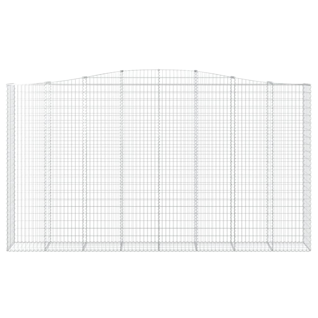 vidaXL Συρματοκιβώτια Τοξωτά 2 τεμ. 400x50x220/240 εκ. Γαλβαν. Ατσάλι - Image 4